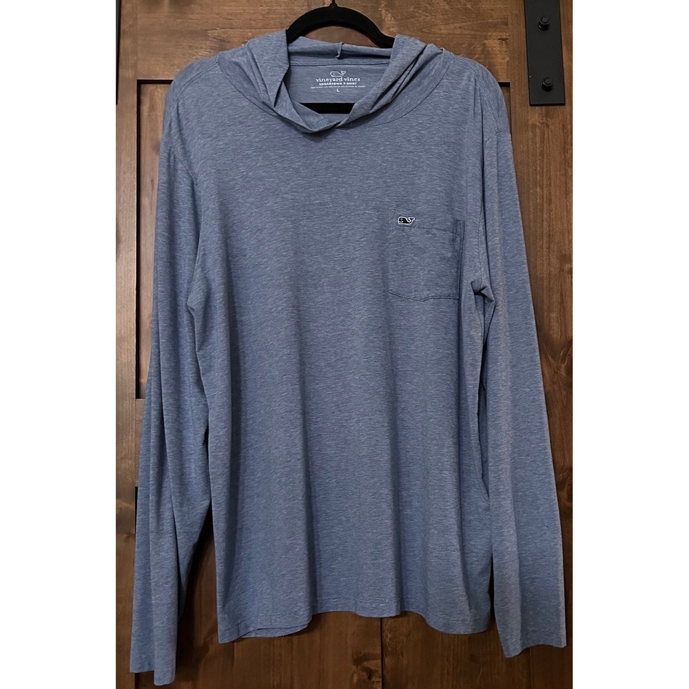 Vineyard Vines Men's Hooded Edgartown Long Sleeve, Sz L